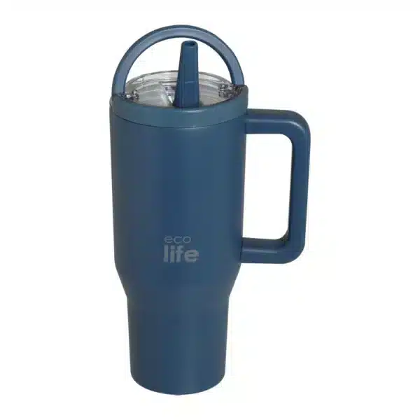 Θερμός Ανοξείδωτο 900ml με Διπλή Λαβή Ecolife Blue Marine
