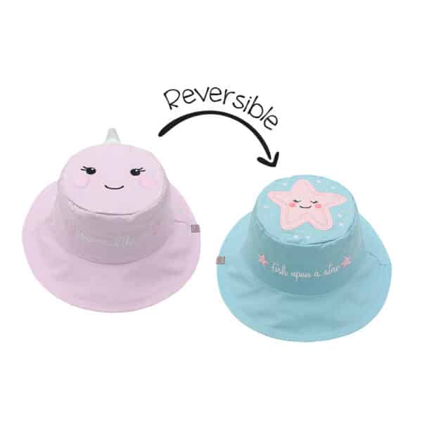 Καπέλο Διπλής Όψης UPF 50+ FlapJackKids Narwhal/Starfish