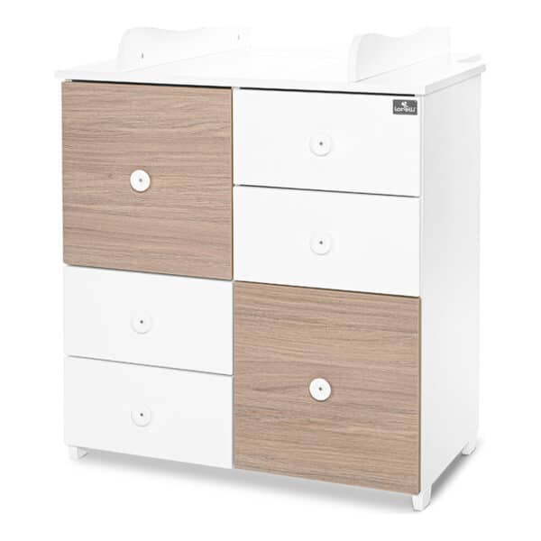 Συρταριέρα Αλλαξιέρα 83x71x96εκ Lorelli Cupboard White/Amber