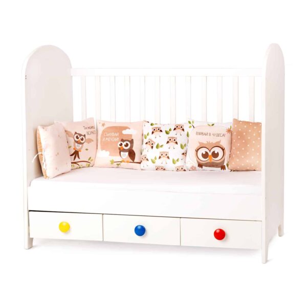 Πάντα κρεβατιού με 6 μαξιλάρια 30x30εκ Amek Toys Owl