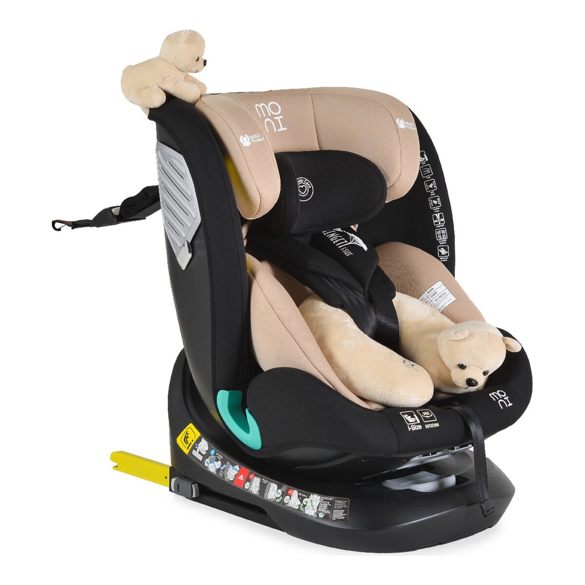 Κάθισμα Αυτοκινήτου 40-150εκ Moni Serengeti i-Size 360° Beige