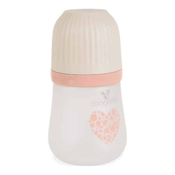 Γυάλινο Μπιμπερό με φαρδύ λαιμό 180ml Cangaroo Amori pink