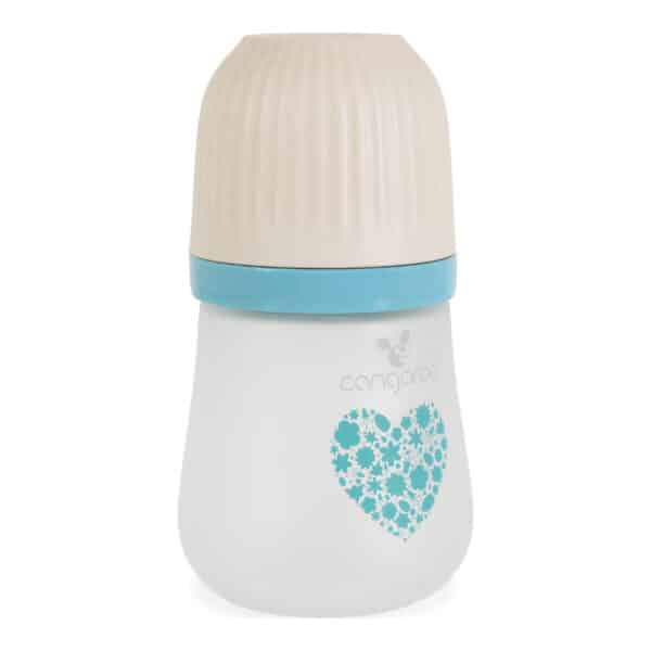 Γυάλινο Μπιμπερό με φαρδύ λαιμό 180ml Cangaroo Amori Blue