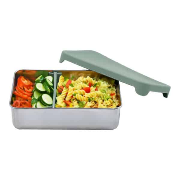 Φαγητοδοχείο 2 θέσεων 740ml Melii Stainless Steel Bento Sage