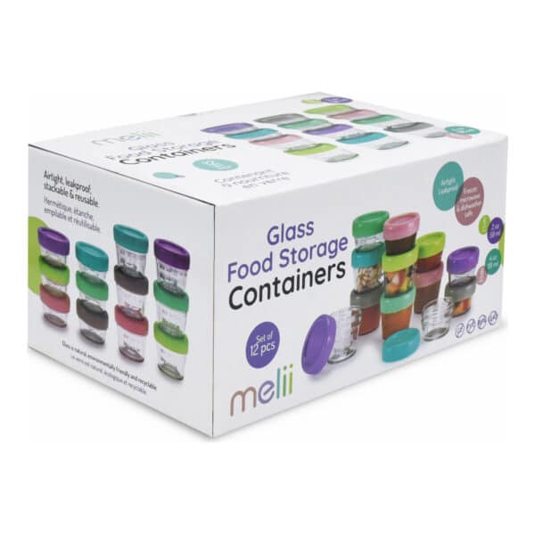 Σετ Φαγητοδοχεία 6τμχ 60ml και 6τμχ 120ml Melii Glass