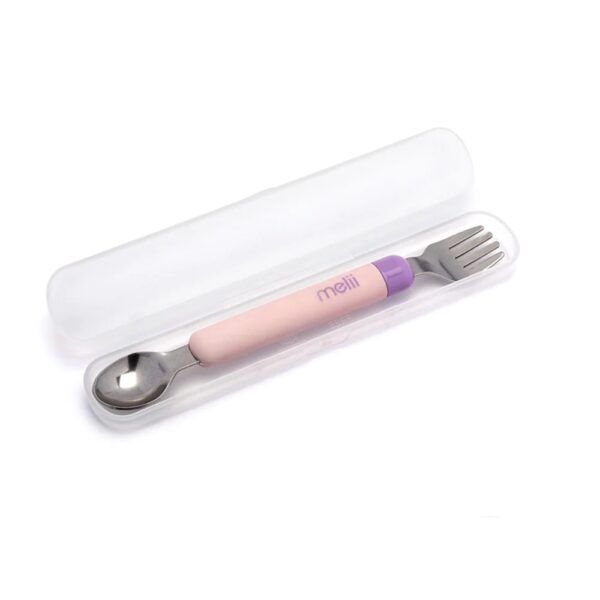 Κουταλοπίρουνο σε θήκη Melii Spork On the Go Pink/Purple