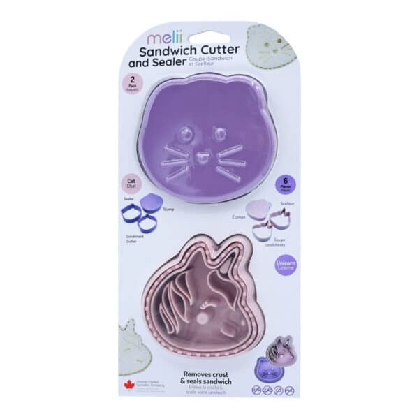 Κόπτες Σάντουιτς 6τμχ Melii Unicorn/Cat