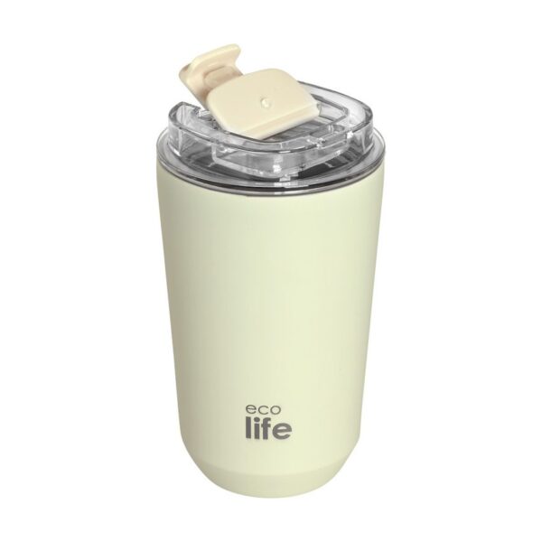Ποτήρι Θερμός Ανοξείδωτο 360ml Ecolife Coffee Thermos Pure Cream
