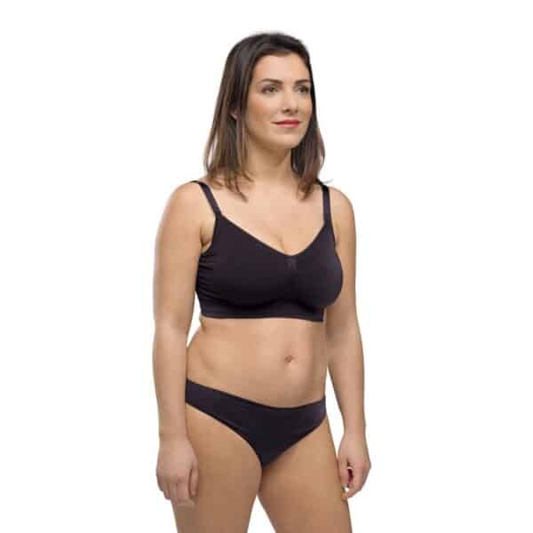 Σουτιέν Θηλασμού χωρίς Ραφές CARRIWELL Seamless Nursing Bra Black
