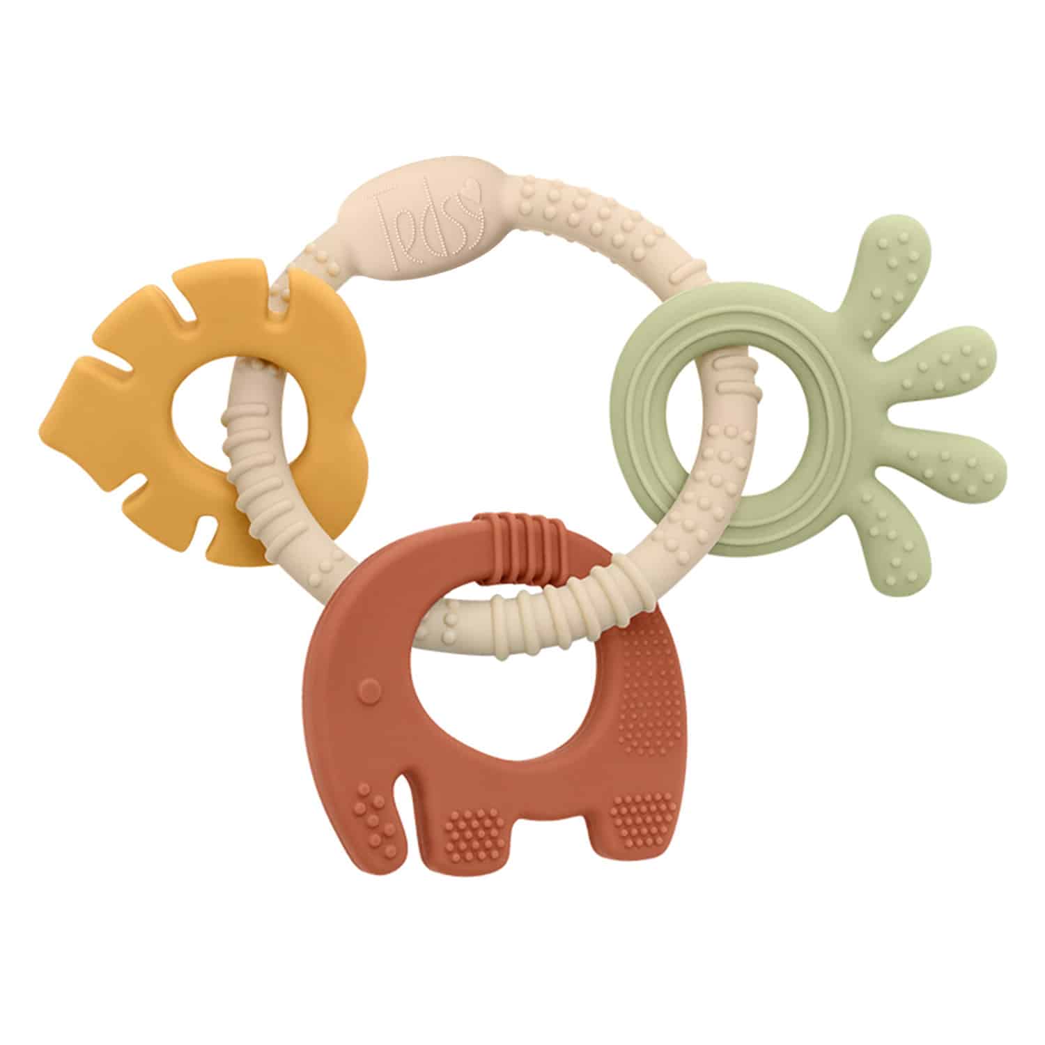 Μασητικά Σιλικόνης 4τμχ Amek Toys Yellow+Brick