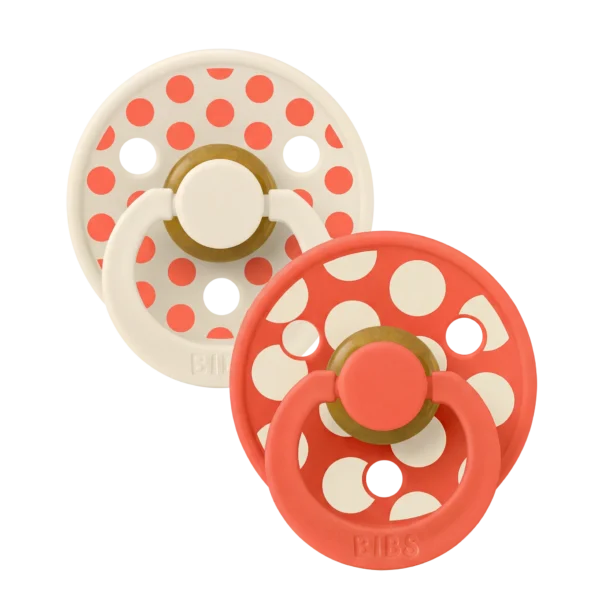 Πιπίλες Καουτσούκ 0-6M 2τμχ Bibs Studio Collection Polka Dot Ivory Tango