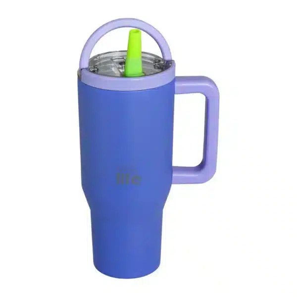 Θερμός Ανοξείδωτο 900ml με Διπλή Λαβή Ecolife Tumbler Blue Purple