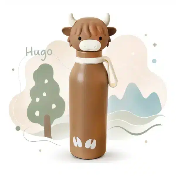 Παιδικό Μπουκάλι Θερμός Αγελαδάκι Highland 400ml από Ανοξείδωτο Ατσάλι 304 Bottlies by ZAZU