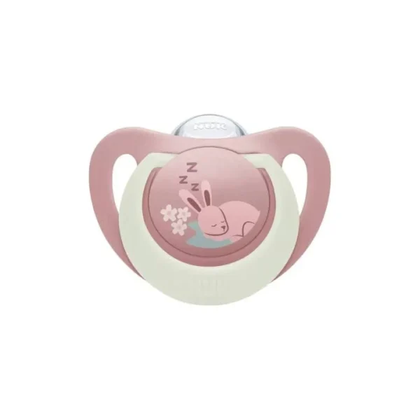 Πιπίλα Σιλικόνης 1τμχ 0-6M Nuk First Choice Night Bunny