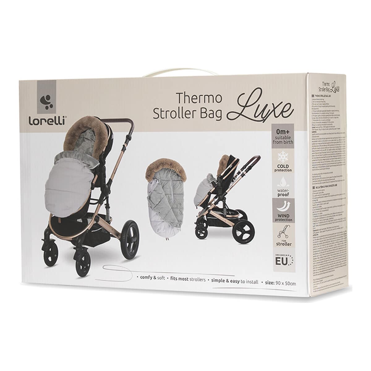 Αδιάβροχος Ποδόσακος Καροτσιού Lorelli Thermo Luxe Beige - Image 3