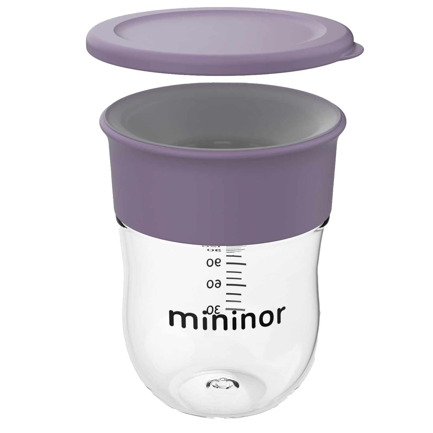 Εκπαιδευτικό Ποτηράκι 220ml 360° Mininor Lilac Flower