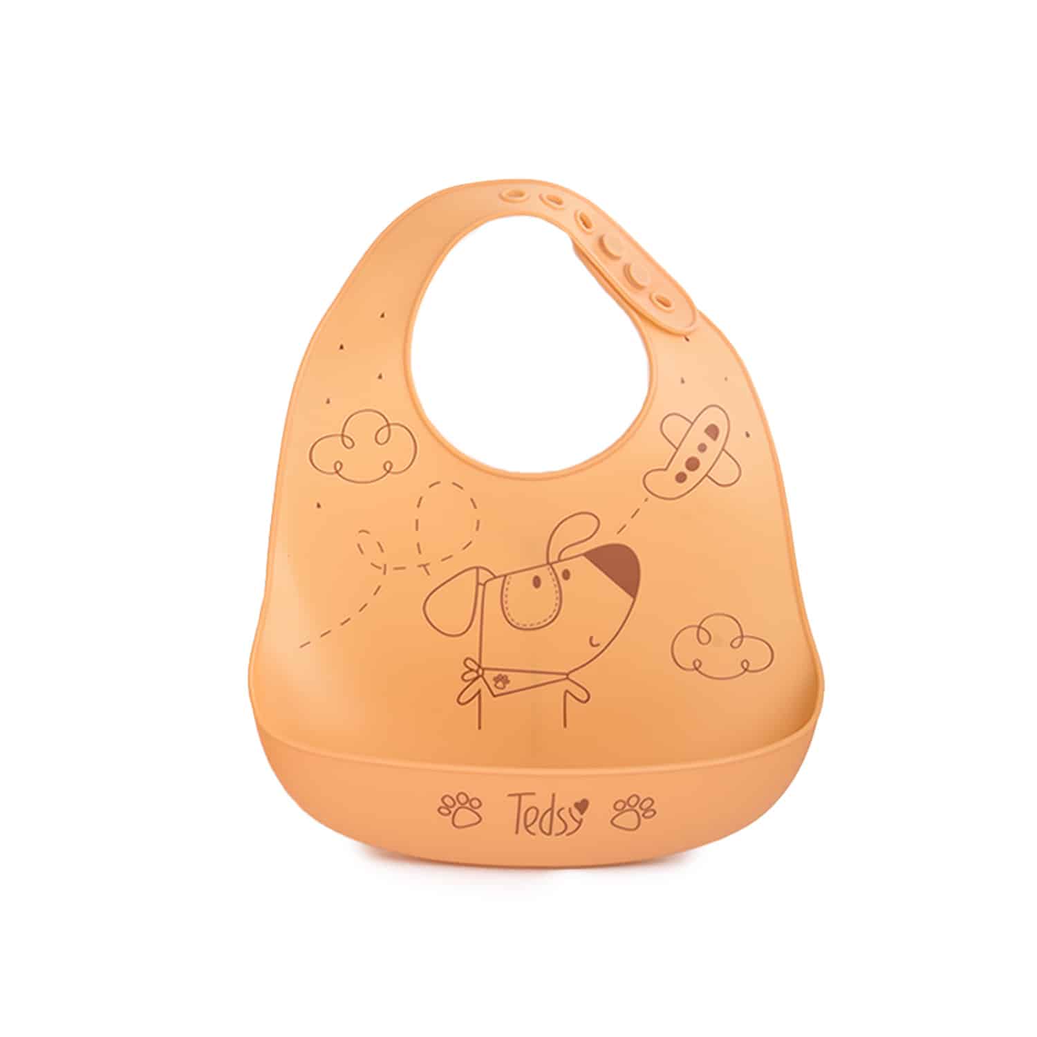 Σαλιάρα Σιλικόνης Amek Toys Dog Yellow