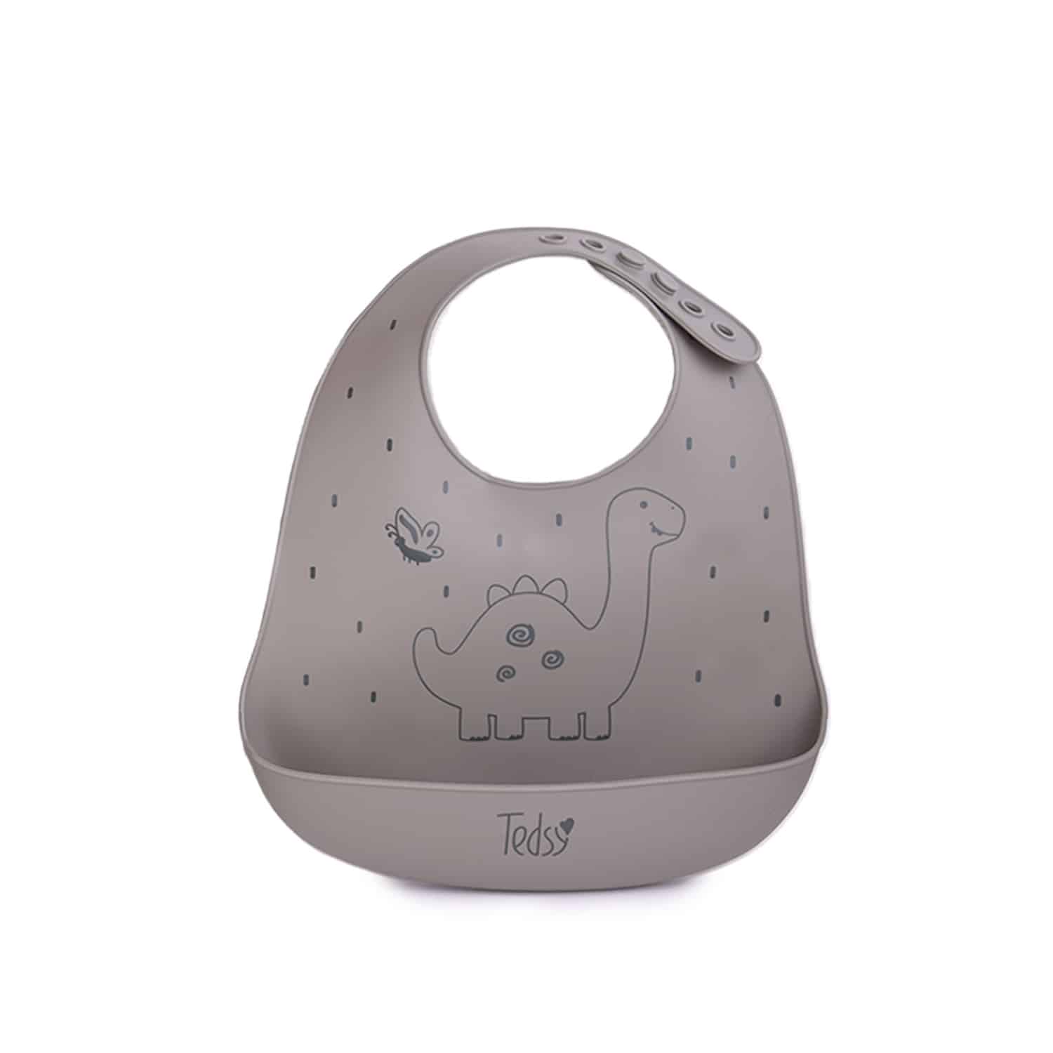 Σαλιάρα Σιλικόνης Amek Toys Dino Grey-Green