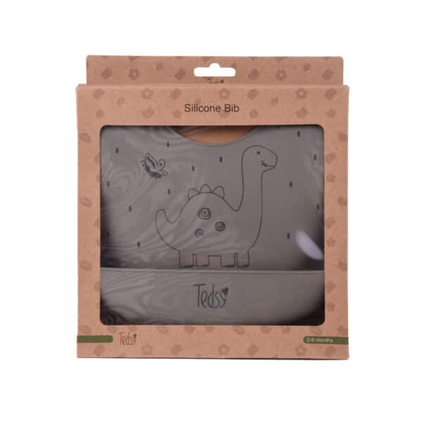 Σαλιάρα Σιλικόνης Amek Toys Dino Grey-Green