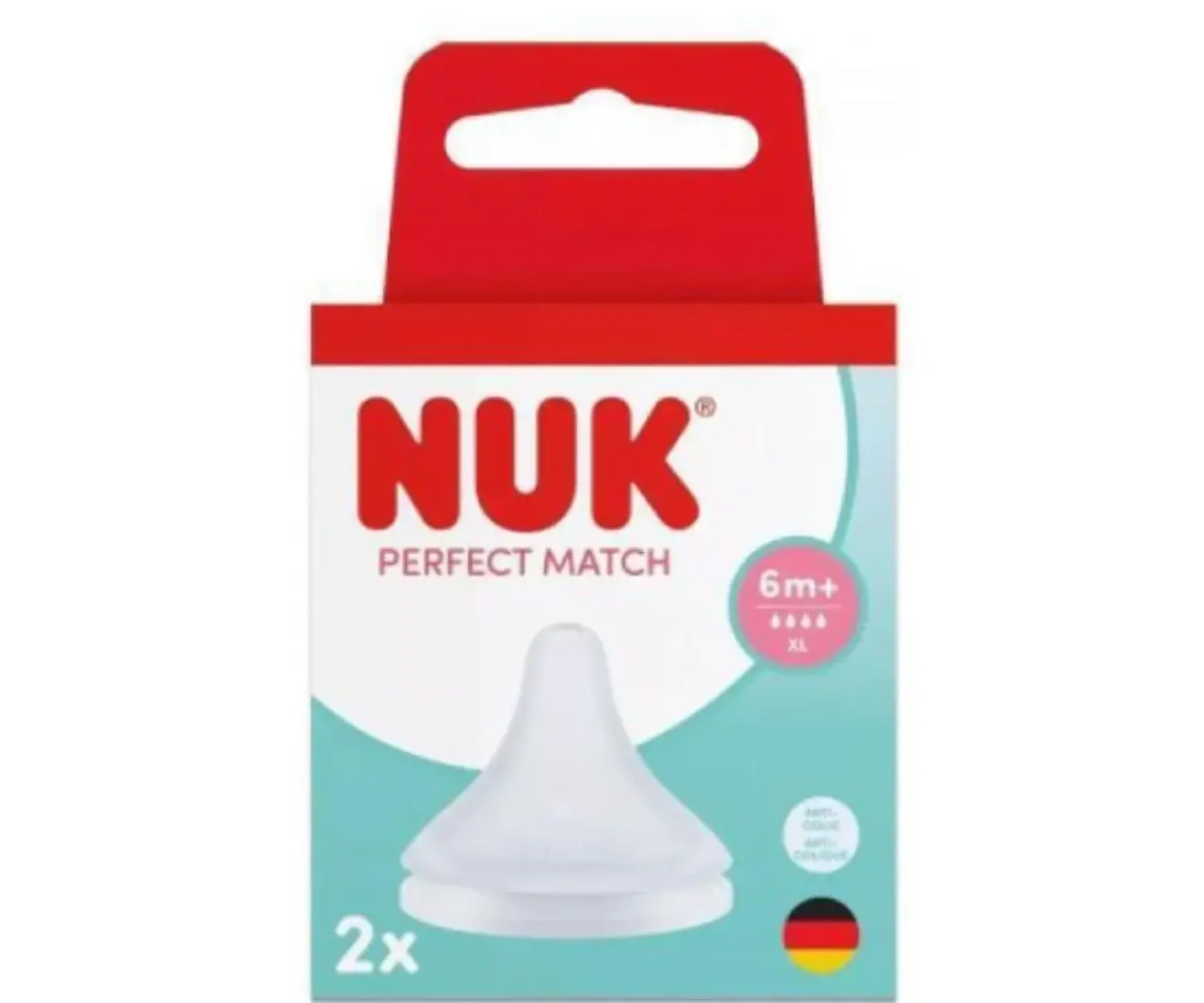 Θηλές Σιλικόνης 6M+ Nuk Perfect Match 2τμχ Mέγεθος XL