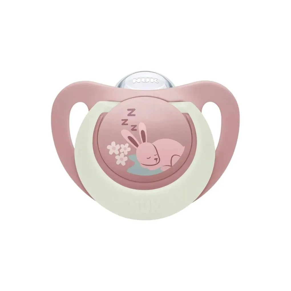 Πιπίλα Σιλικόνης 18-36 Μηνών Nuk First Choice Night Bunny