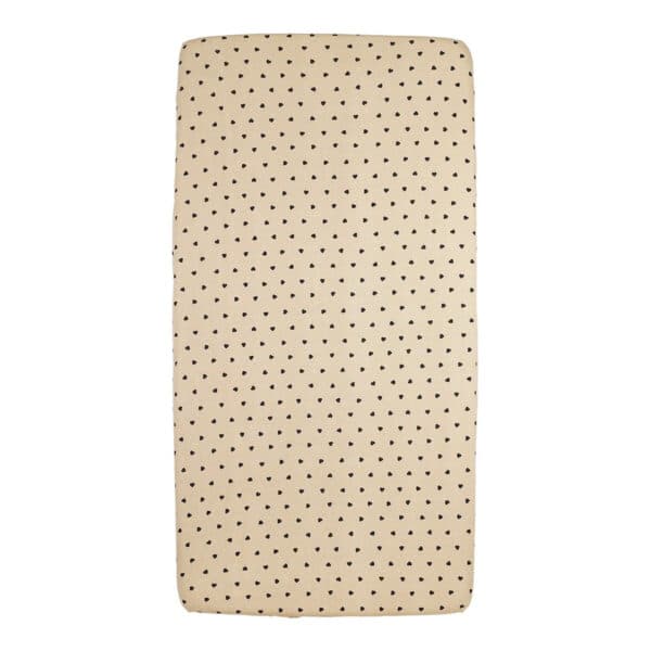 Σεντόνι με Λάστιχο 70×140/150cm Meyco Jersey Sweet Heart Soft Sand/Black