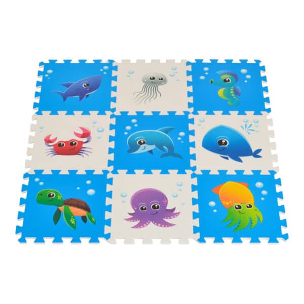 Μαλακό Χαλάκι Παζλ 9τμχ MONI Toys Ocean print 0391