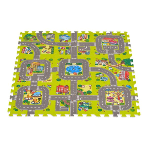Μαλακό Χαλάκι Παζλ 9τμχ MONI Toys Road 0395
