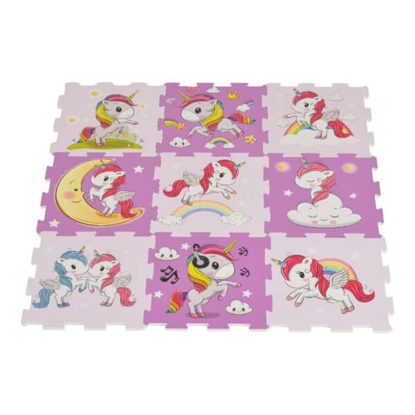 Μαλακό Χαλάκι Παζλ 9τμχ MONI Toys Unicorns 0350