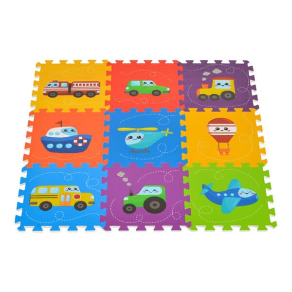 Μαλακό Χαλάκι Παζλ 9τμχ MONI Toys Vehicle print 0392
