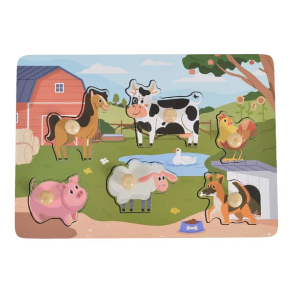 Ξύλινο Puzzle Φάρμα MONI Toys 3005