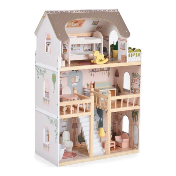 Ξύλινo Κουκλόσπιτο Moni Toys Lina 8208