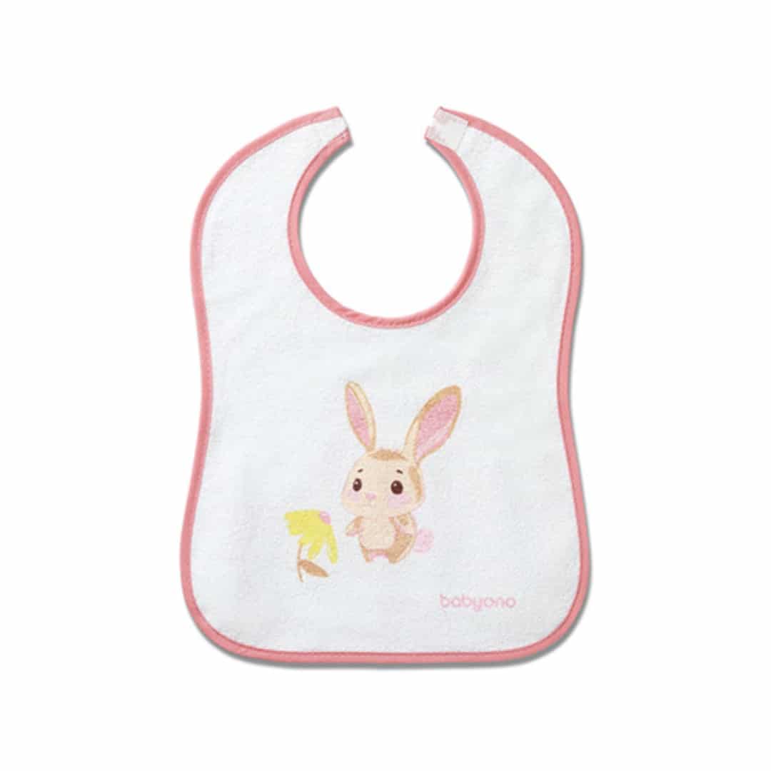 Σαλιάρα Βαμβακερή - Αδιάβροχη 9m+ BabyOno Ροζ