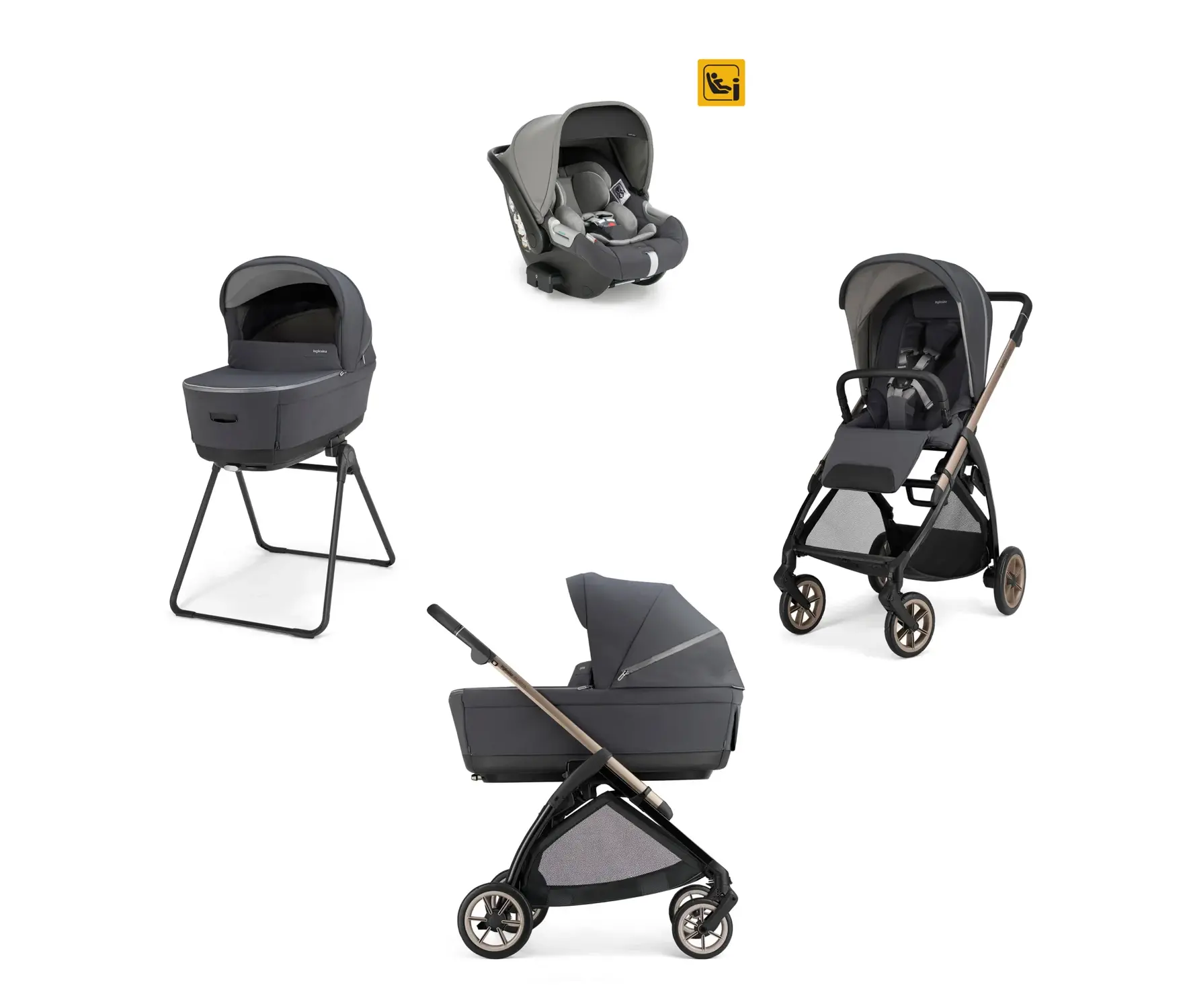 Πολυκαρότσι 3 σε 1 Inglesina Electa 2026 Quattro Darwin Garage Grey