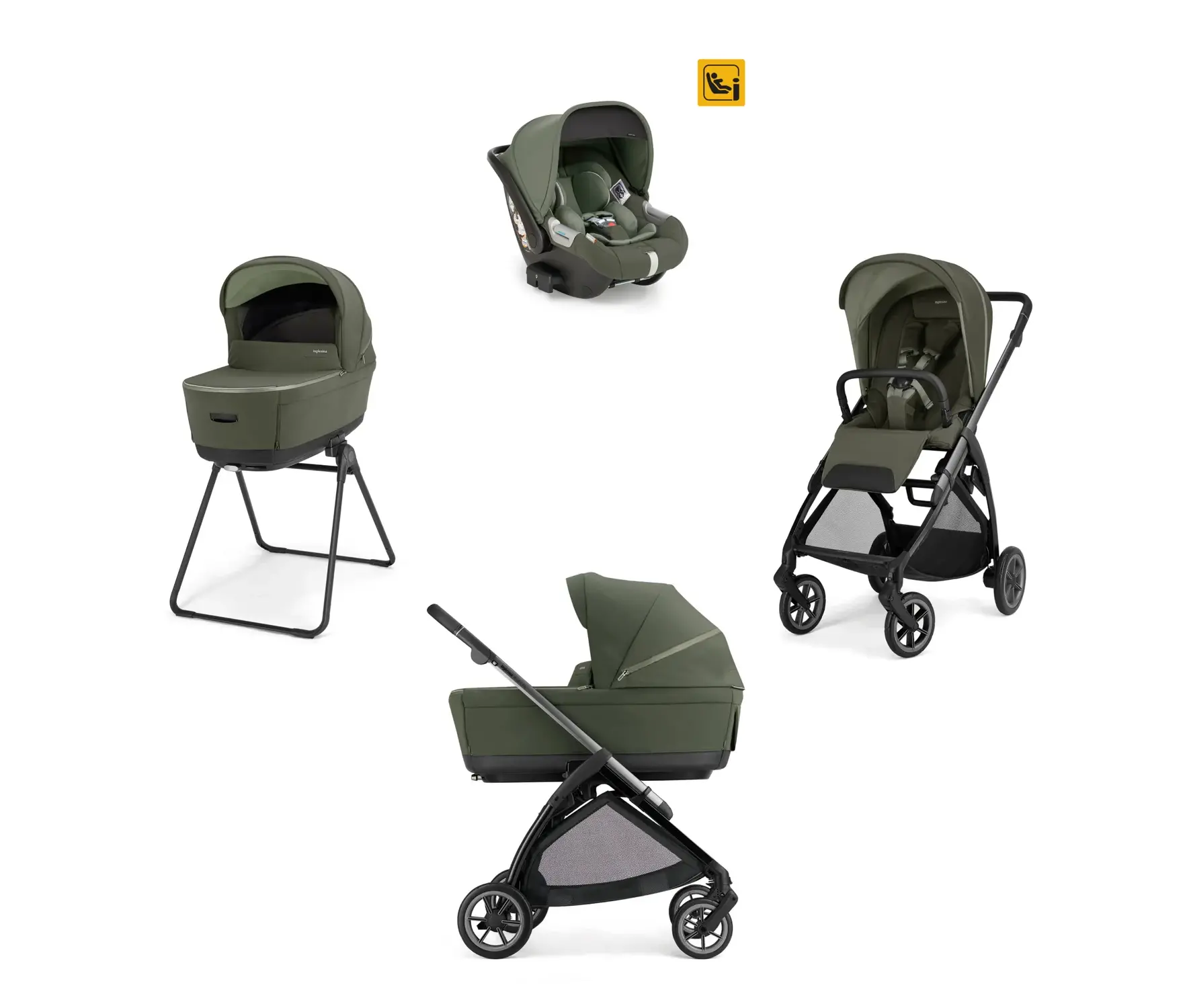 Πολυκαρότσι 3 σε 1 Inglesina Electa 2026 Quattro Darwin Loft Green