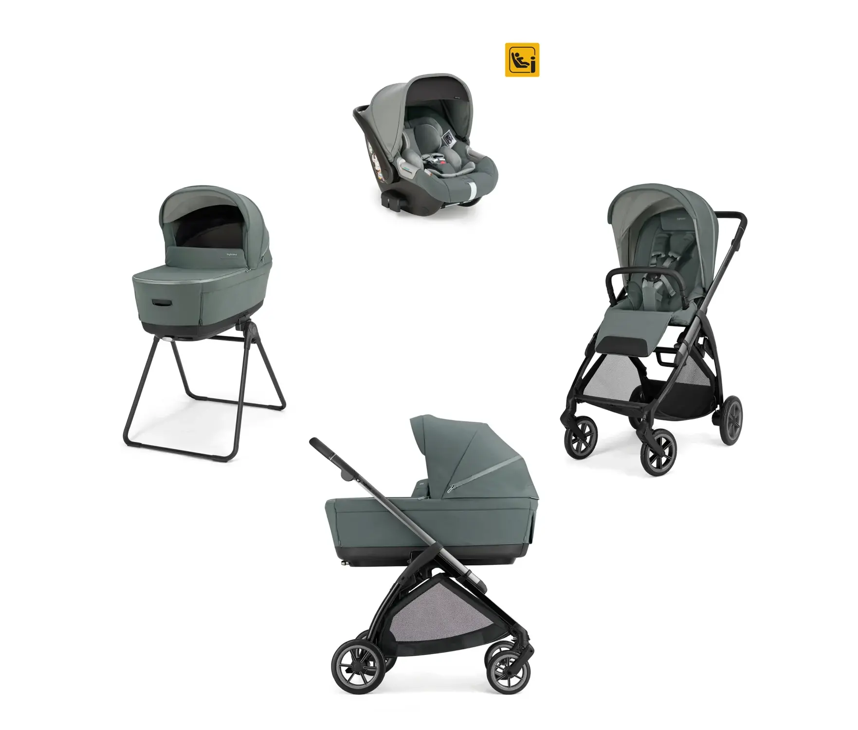 Πολυκαρότσι 3 σε 1 Inglesina Electa 2026 Quattro Darwin Studio Grey